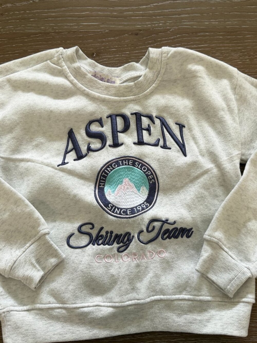 Girls Violet Skye long sleeve light gray Aspen sweatshirt size large 10/12